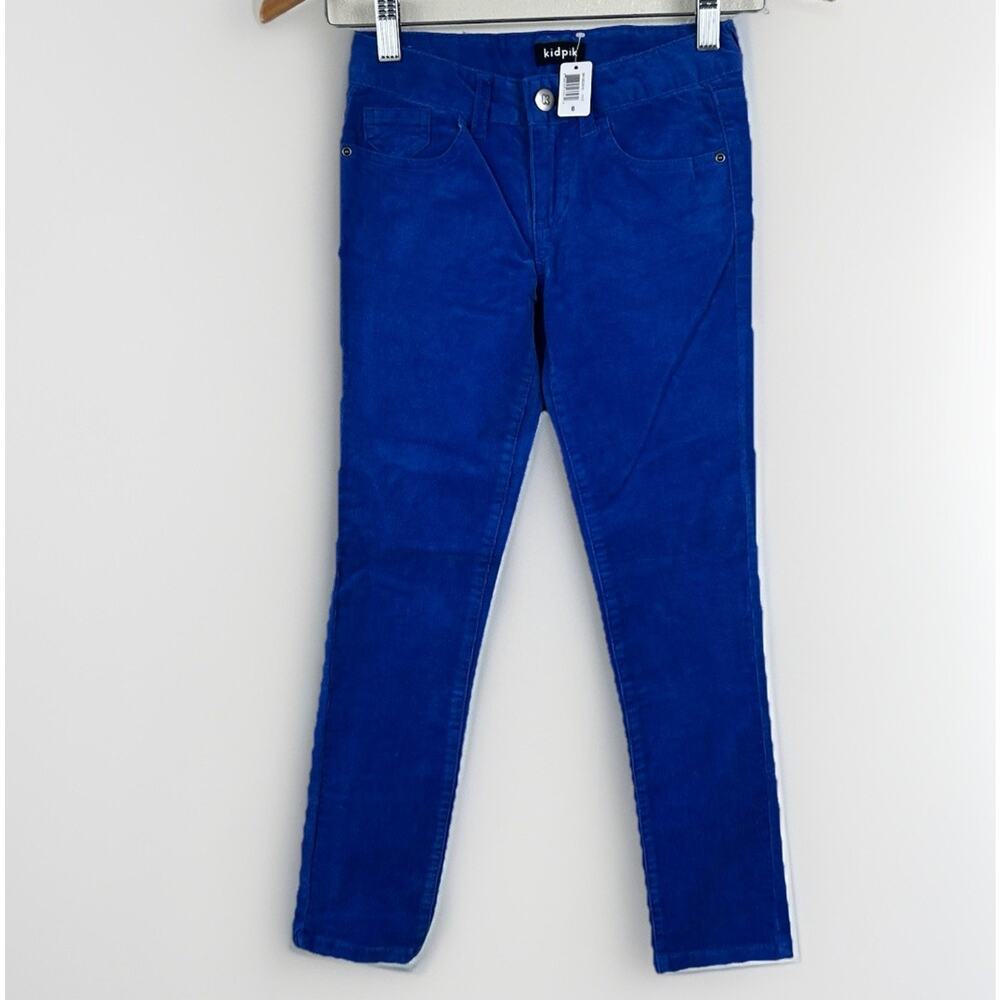 Girls Corduroy Pants Blue with Adjustable Waist Size 8 KIDPIK NWT
